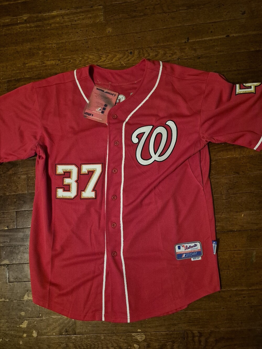 Washington Nationals Stephen Strasburg Mens Sz 52 Red Majestic Jersey BNWT